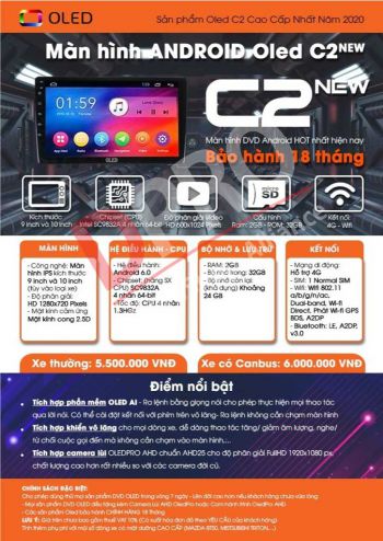 MÀN HÌNH Ô TÔ ANDROID OLED C2
